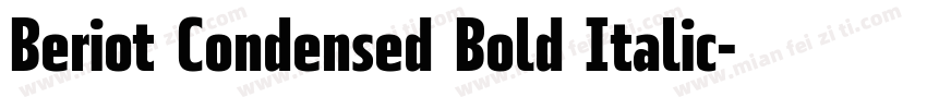 Beriot Condensed Bold Italic字体转换